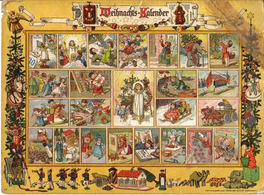 Primera representación del calendario de Adviento (Adventskalender)